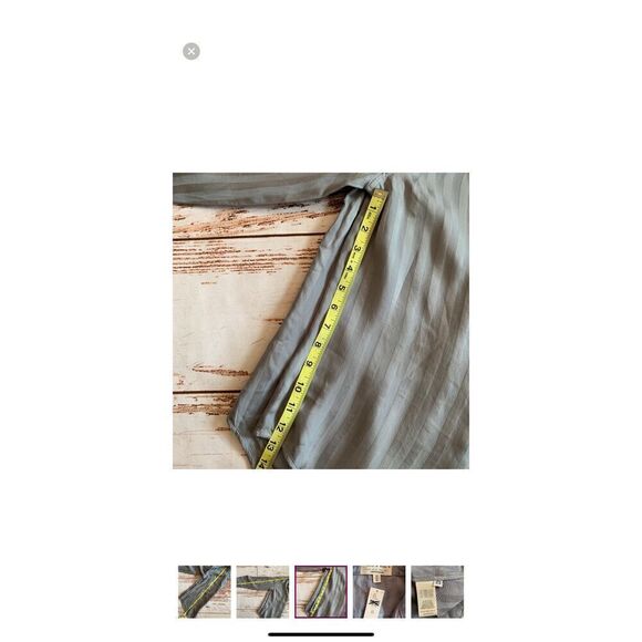 NWOT Anthropologie grey striped button down top Size - Picture 6 of 6
